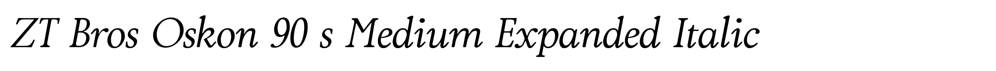 ZT Bros Oskon 90 s Medium Expanded Italic image
